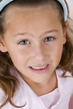 close up of cute smiling little girl