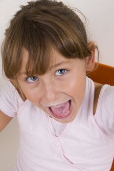 portrait of laughing sweet little girl