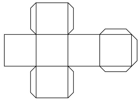 Outline of a printout cube you can make