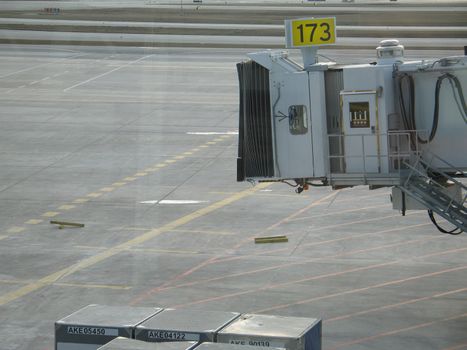 empty airplane gate