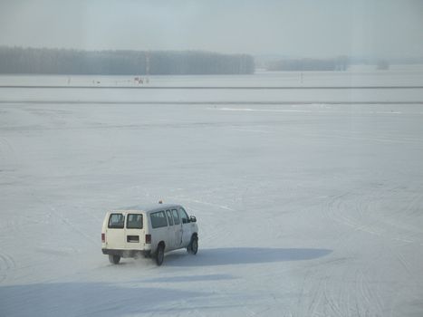 truck on snow