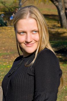 Portrait of the beautiful young girl