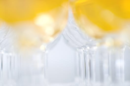 group of wine glasses, selective focus, suitable as background