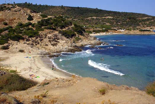 One of the beautiful bays in Sarti (Halkidiki).