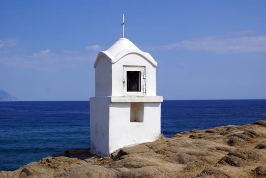 A traditional Greek Orthodox shrine in Sarti (Halkidiki).