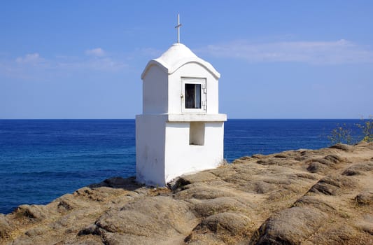 A traditional Greek Orthodox shrine in Sarti (Halkidiki).