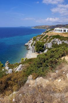 The mesmerizing coastline of the Kassandra peninsula in Halkidiki (Greece).