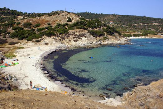 One of the beautiful bays in Sarti (Halkidiki).