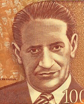 Jorge Eliecer Gaitan (1903-1948) on 1000 Pesos 2006 Banknote from Colombia. Politician and leader of a populist  movement in Colombia.