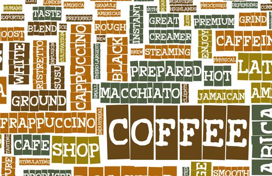 Coffee Menu Choices as a Creative Background  