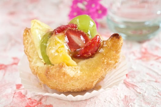 Delicious little fruitcake filled with fresh fruits