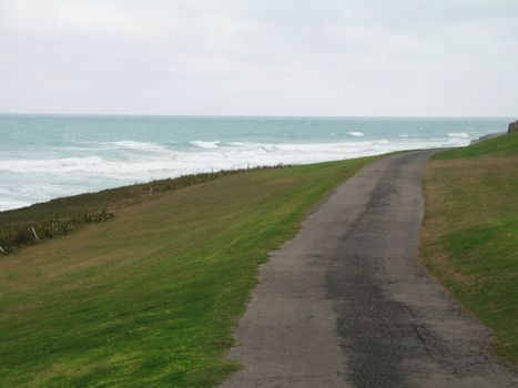 rural road byt the ocean