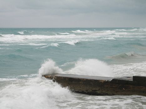 stormy tropical ocean