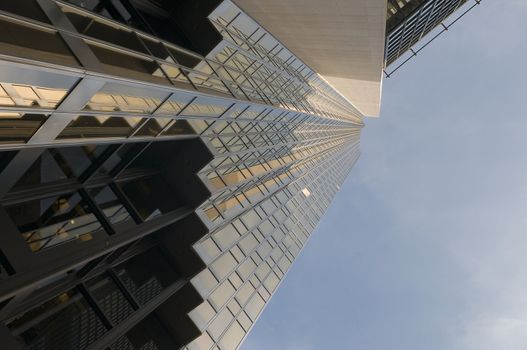 A fragment of high-rise buildings in the streets of Toronto, Canada
