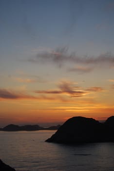 Sunset on the southern tip of Norway, Lindesnes Fyr.