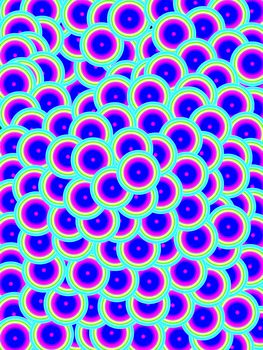 An abstract background made out of colour circles.