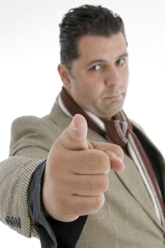 man pointing you on an isolated background