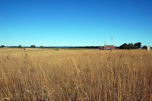 The famous red farm at Gettysburg battlefield