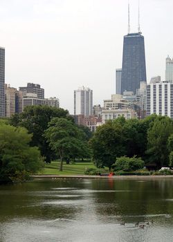 A view of Chicago from Lincoln Park