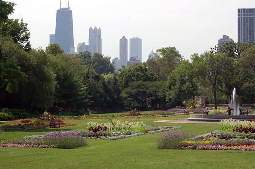 A view of Chicago from Lincoln Park