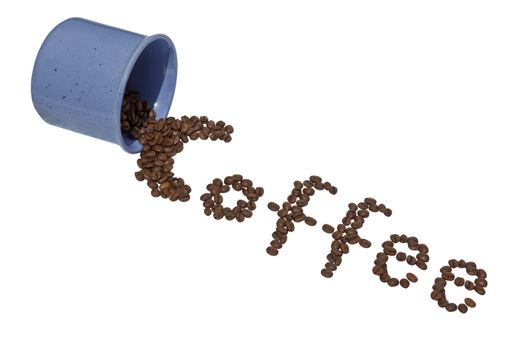 This image shows coffee bean with lettering