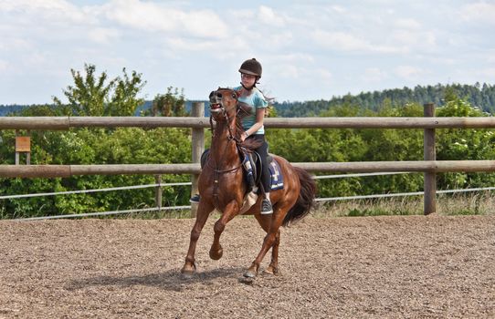 This image shows a portrait from a riding girl