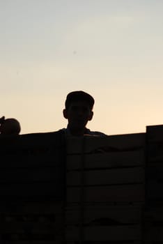 silhouette of man with hat