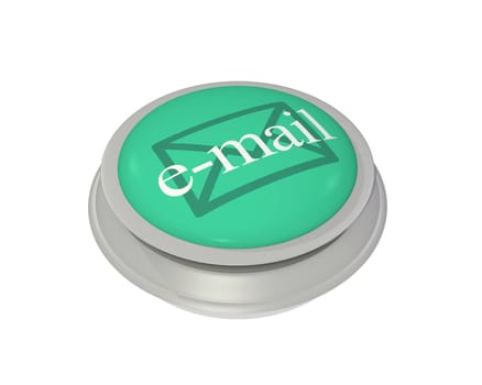 Image of an e-mail button isolated on a white background.