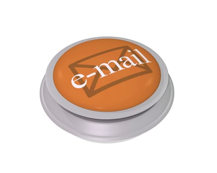 Image of an e-mail button isolated on a white background.