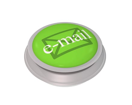 Image of an e-mail button isolated on a white background.