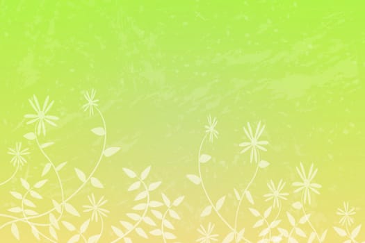 Background image of a green floral design.