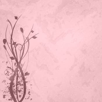 Pink floral background image.