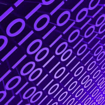 3D background image of purple binary digits.
