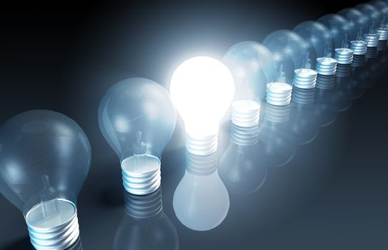 Bright Idea Concept out of New Creative Ideas