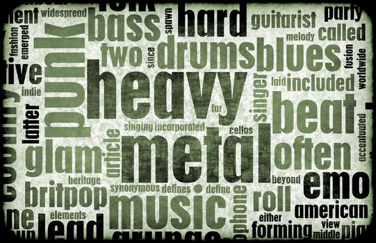 Heavy Metal Music Poster Art as a Background