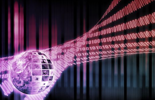 Futuristic Web Cyber Data Grid Color Background