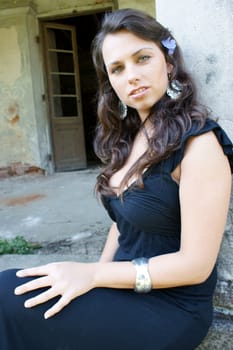 Young girl from Poland with flowairs