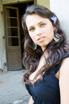 Young girl from Poland with flowairs