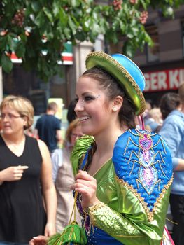 COPENHAGEN - MAY 22: 28th annual Copenhagen Carnival parade of fantastic costumes, samba dancing and Latin styles starts on May 21 - 23. The festivities on this colourful tradition is admission free.