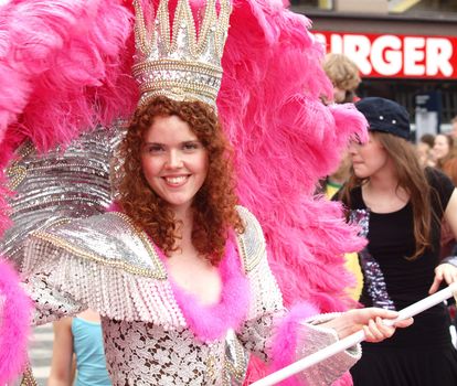 COPENHAGEN - MAY 22: 28th annual Copenhagen Carnival parade of fantastic costumes, samba dancing and Latin styles starts on May 21 - 23. The festivities on this colourful tradition is admission free.
