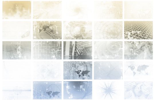 News and Media Overload Tech Abstract Background