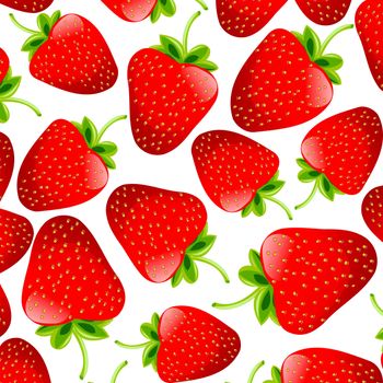 Seamless background with strawberries