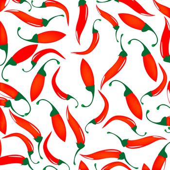 Seamless background with red long chillies