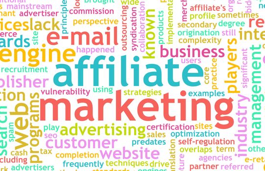 Affiliate Marketing Web Concept as a Abstract