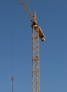 Blue sky crane, construcion is under progress