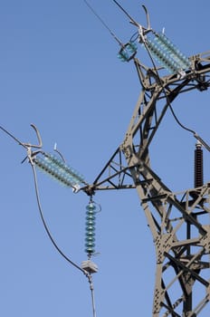 High voltage power line, from power station