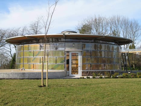 small round building in a park