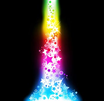 Vector illustration of an explosive stars abstraction design background.