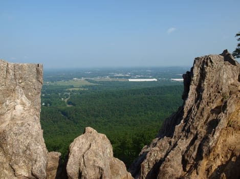 Crowders Mountain State park in North Carolina. Located in Gaston County.