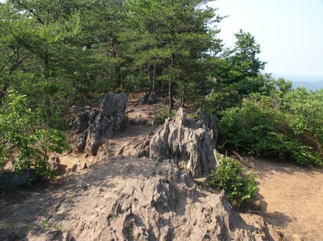 Crowders Mountain State park in North Carolina. Located in Gaston County.